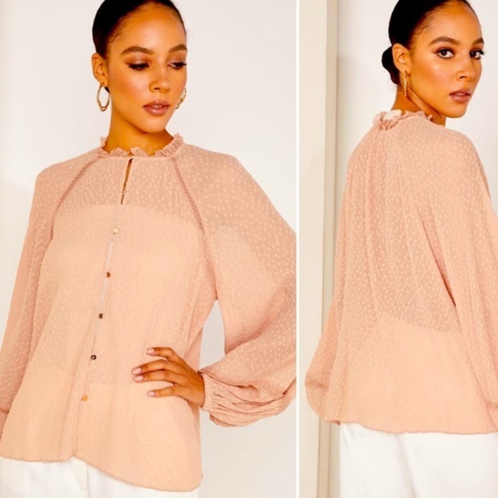 Keepsake the Label Murmur Long Sleeve Top, Toffee, size 4 NWT